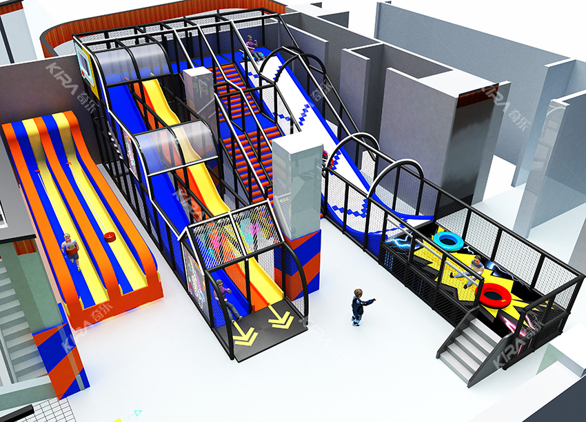 這種一蹦床為主，多種游樂項目結合的運動公園，是當下非常受年輕人喜愛的。