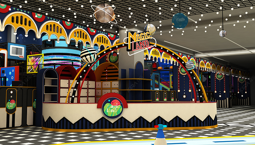 大型聲光交匯的室內(nèi)運(yùn)動(dòng)娛樂空間